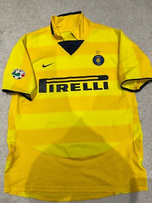 Maillot Inter Milan 2003-2004 Avec Le Nom ADRIANO - Taille L - Occasion (porté)