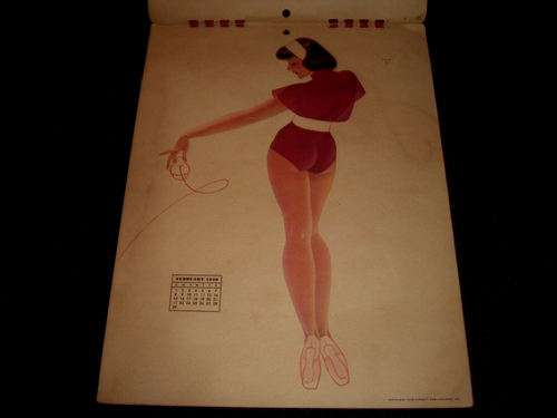 1948 Esquire Girl Full Year 12 Months Pinup Girl Calendar Artist Petty – Rare - Picture 2 of 7