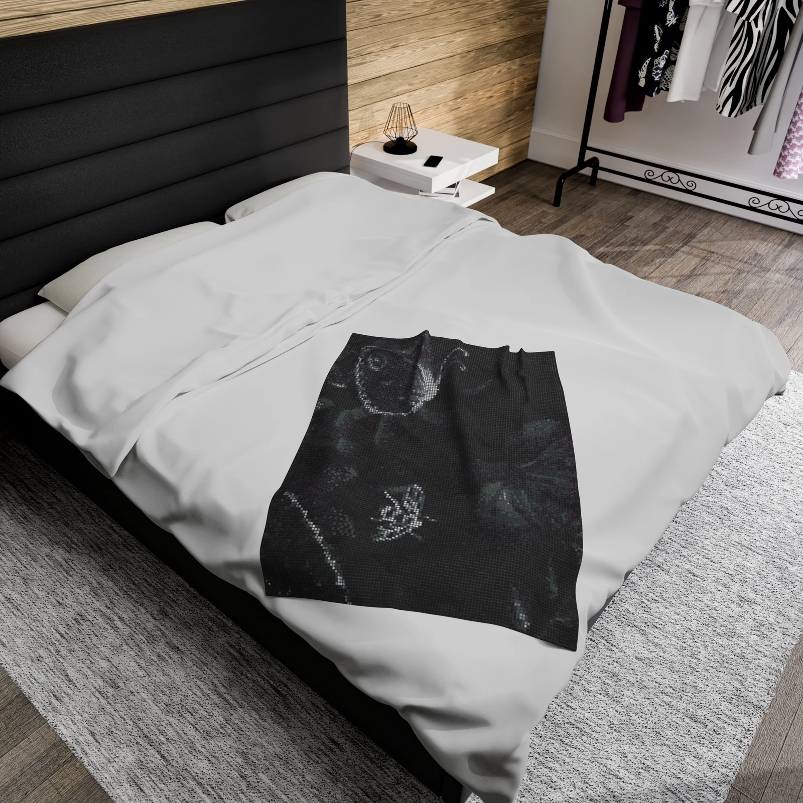 Butterfly Tile Fleece Blanket