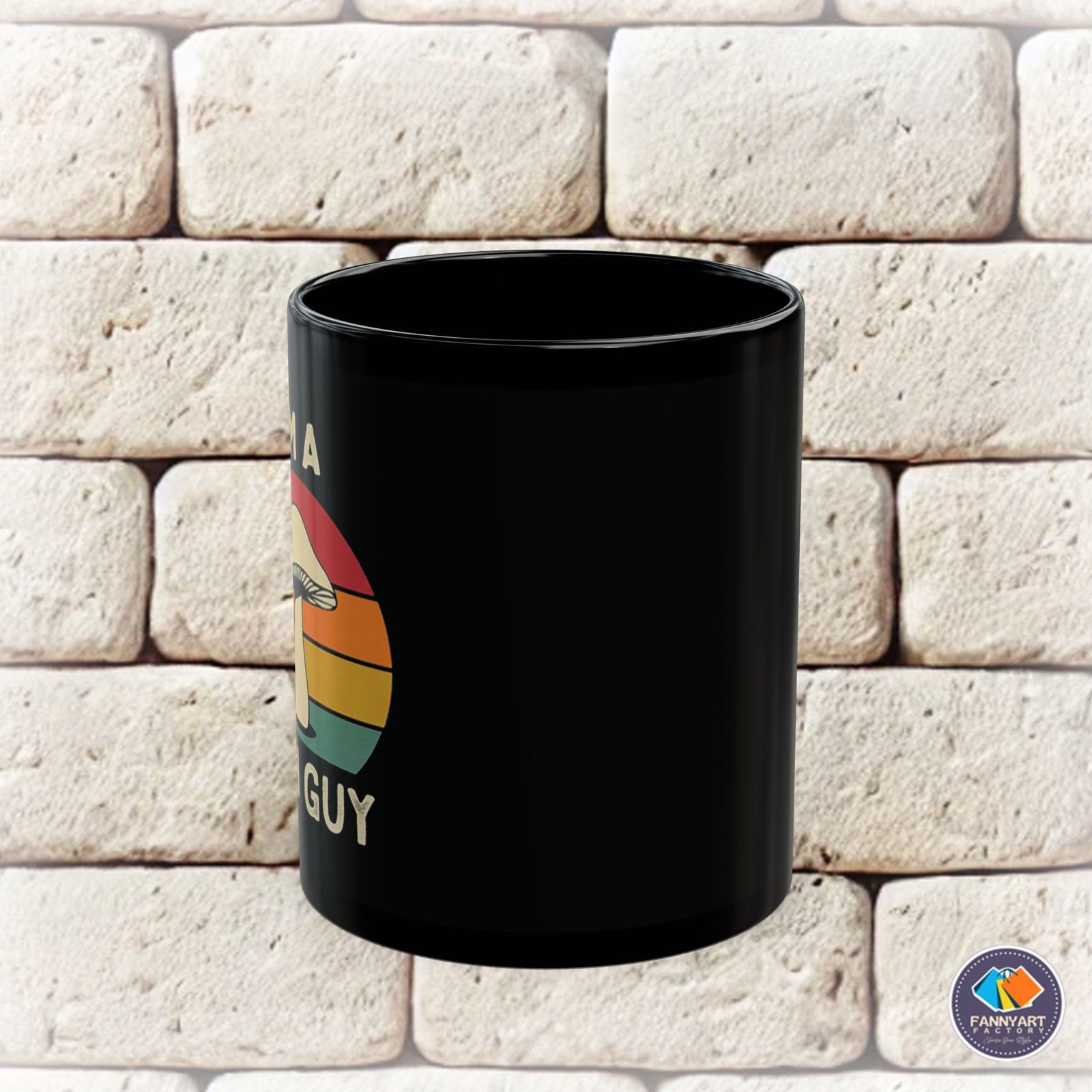 I'm a Fun Guy Mushroom Premium Black Coffee Mug