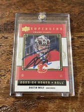 Dustin Wolf IP Signed Upper Deck Honor Roll Card JSA Coa Flames Autographed