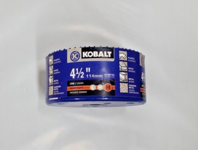 Kobalt 4-1/2'' Hole Saw Bit, Bi-Metal, Heavy duty, 1-7/8'' Depth, BULK