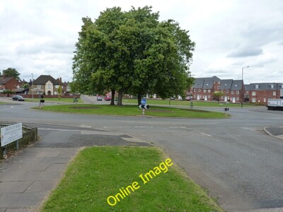 Photo 6x4 Garretts Green roundabout Garrets Green A 7-way roundabout in t c2014