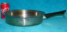 Vintage AMWAY QUEEN 10" Skillet/Frying Pan USA 18/8 Stainless 3 Ply Pot Saucepan