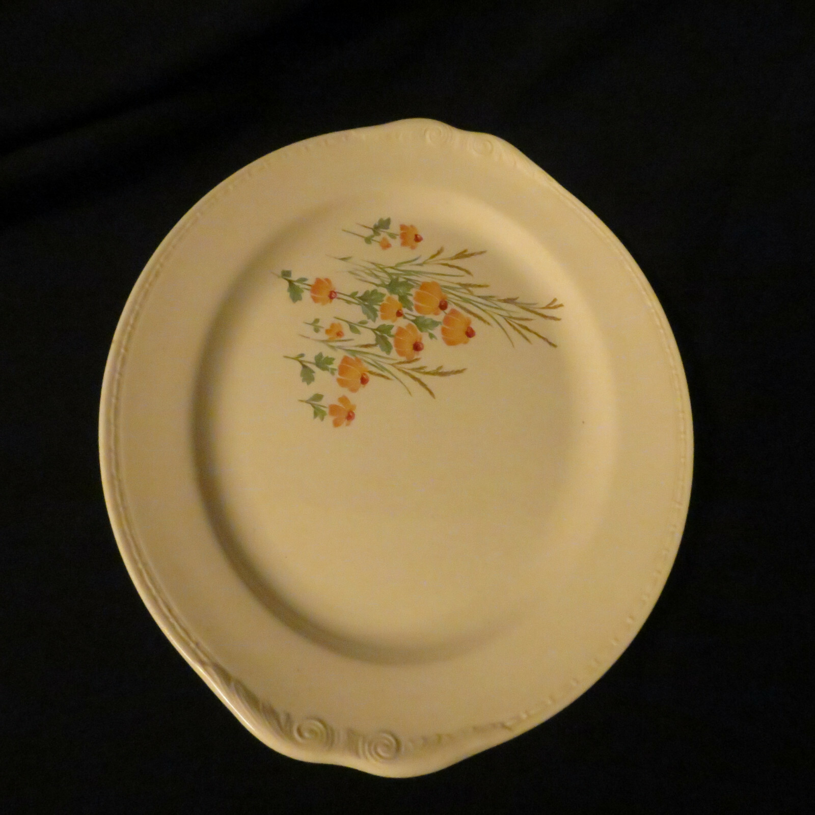 Homer Laughlin Eggshell Georgian Platter In A Black-eyed Susan Pattern