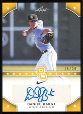 2015 Leaf Perfect Game Autographs Gold #PGDB2 Daniel Bakst /50