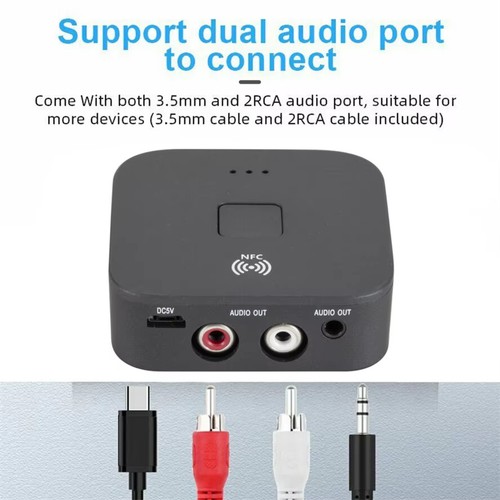 NFC Bluetooth Empfänger Wireless Audio Adapter für Autoradio Home Stereoanlage - Bild 7 von 14