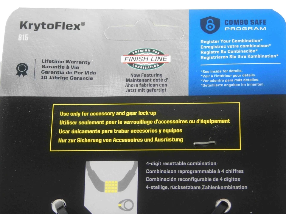 Kryptonite Kryptoflex 815 4 digit Combo Cable Bike Bicycle Lock 5' x 8mm - Image 4 of 4