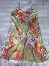 Delicates Satin Floral Chemise Nightgown Medium