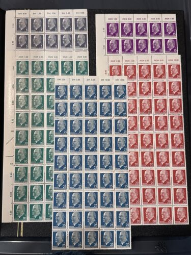 East Germany DDR 1961 Walter Ulbricht Definitive MNH 5 DIFFERENT SHEETS - Afbeelding 1 van 2