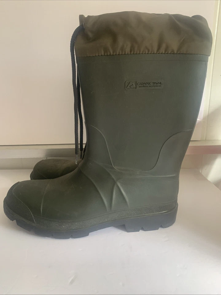 Insulated Waterproof Ozark Trail Winter Outdoorsmen Green  Boots Size 12 Heavy D - Image 3 of 4