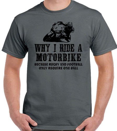 Camiseta de motociclista Why I Ride A Motorbike Para hombres Divertida Motocicleta Yamaha Bicicleta Kawasaki - Imagen 6 de 6