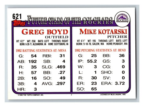 1993 Topps GOLD - Pick One - Fill Your Set - #601-#825 - Picture 43 of 447