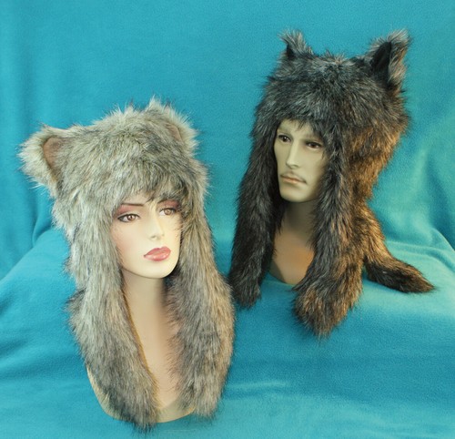Plush Animal Faux Fur Hat Halloween 