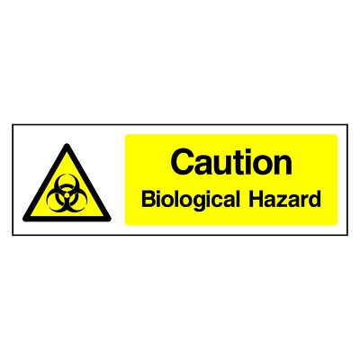 Achtung Schild oder Aufkleber für biologische Gefahren | CHEM0043