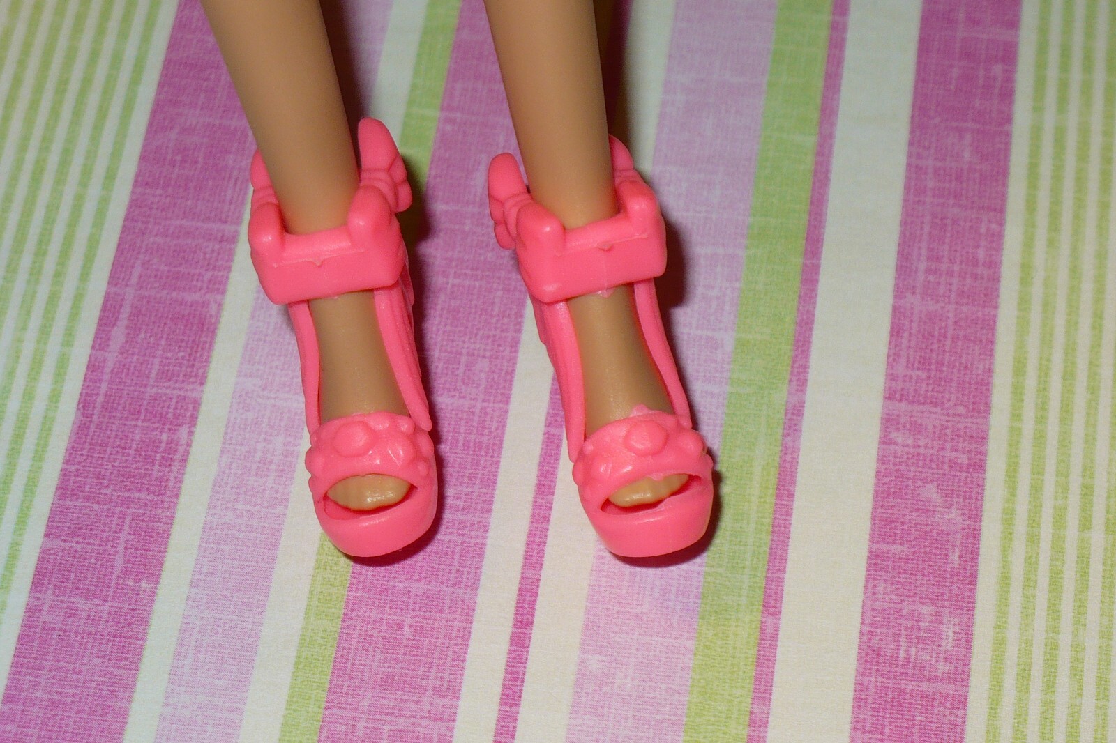 Mattel Barbie Doll Shoes PINK BOW HIGH HEEL SHOES Fashionistas eBay