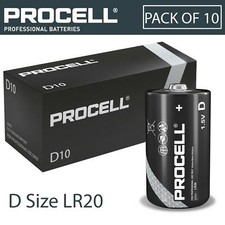 10X Procell Professional Use D Size Genuine Batteries LR20 Cell MN1300 Mono