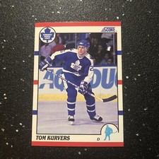 Tom Kurvers 1990 Score Hockey #142 NHL Toronto Maple Leafs Defenseman