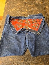 Vintage LL Bean Flannel Blanket Lined Jeans 40x32 USA Made Men Barn Chore