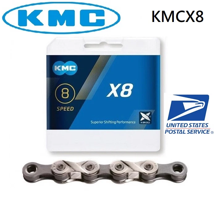 KMC Chaîne vélo 114 maillons X8 8V