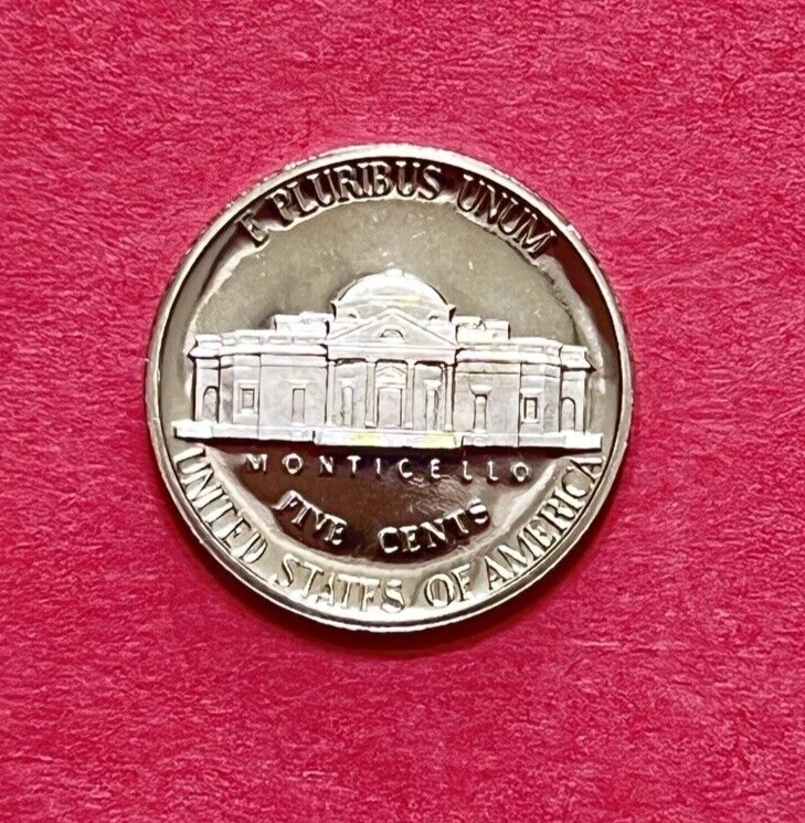 1977 S Jefferson Níquel BRILHANTE GEMA PROFUNDA CAMEO PROVA - Imagem 3 de 4