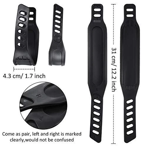 2对运动自行车踏板带通用踏板带1.7 x 12英寸适用于  — 第 3/4 张图片