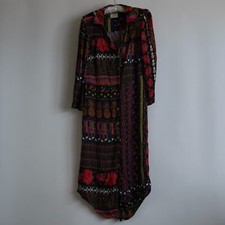Anthropologie Farm Rio Ciela Midi Shirtdress Size XS Multicolor 3/4 Sleeve