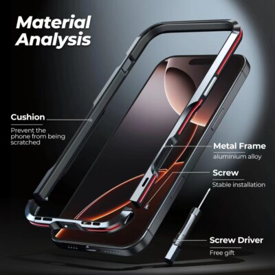 Luphie Iphone X Bumper Case Metal Luphie Slim Hard Aluminum