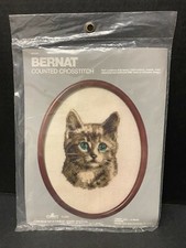 Bernat Cross Stitch Kit Tabby Cat H04069 Kitt...