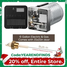 RV Water Heater Gas & Electric 6 Gallon Tank 12000BTU 15x15 Door for Suburban