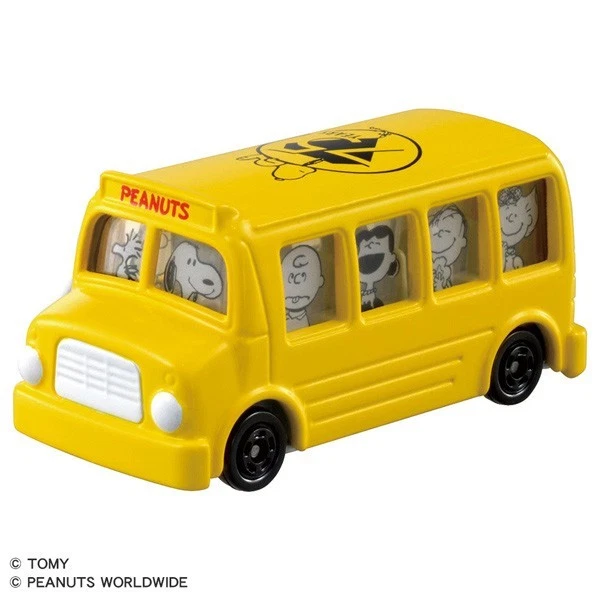 Takara Tomy / Dream Tomica 75th Anniversary Peanuts Gang Snoopy Bus Yellow - Image 2 of 2