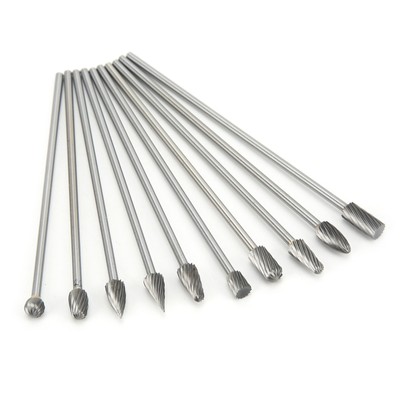 Burr File Set Tool 10pcs Carbide Burr Set 3mm Shank