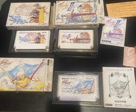 Complete Japanese Final Fantasy I II III 1 2 3 Nintendo Famicom NES NTSC-J