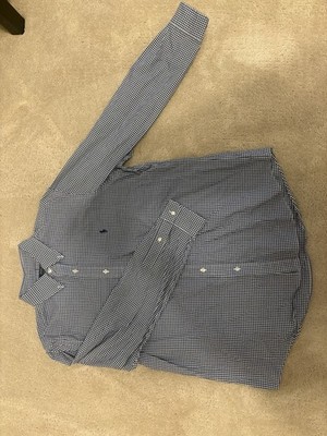 Polo Ralph Lauren Classic Fit XL Blue/White Check Cotton Button-Down Shirt