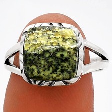 Natural Chrysotile 925 Sterling Silver Ring s.8 Jewelry R-1074