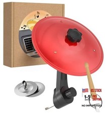 Car Cymbal Air Vent,Mini Car Drum Crash Cymbal Set with Mini Drum 1PCS Red