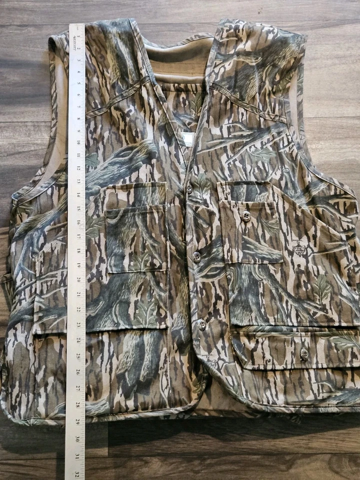 Vintage Mossy Oak Full Foliage Camo Turkey Vest Mens XL Hunting USA Seat - Image 2 of 4