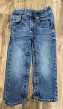 Wrangler 20X Kids Size 4 Slim Denim Blue Jeans Western Apparel Adjustable Waist