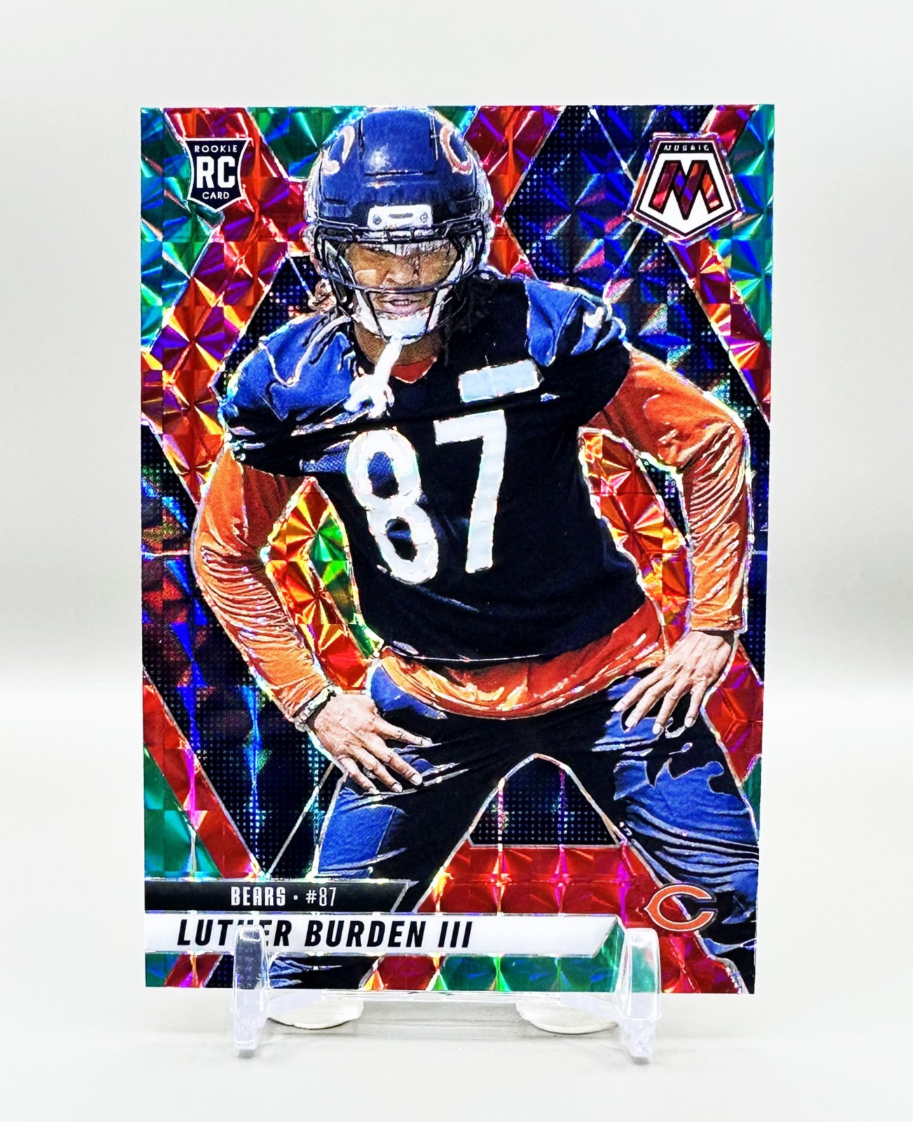 2025 Panini Mosaic Football #383 (Mosaic Choice Red & Green) LUTHER BURDEN III