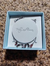 Ruby And Emma Butterfly Trio 9 Total CZ's Sterling Silver Children's Bracelet