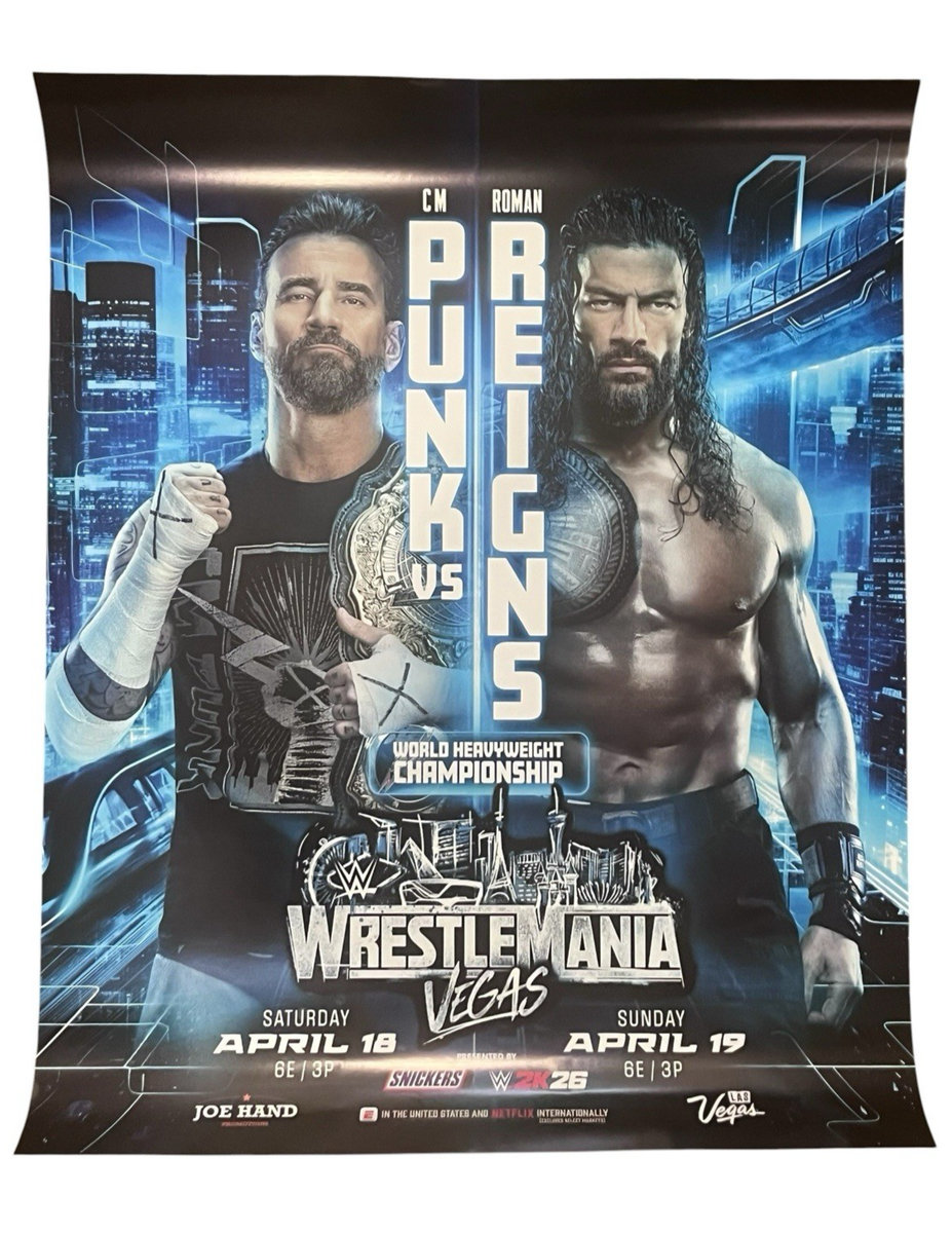 WWE WrestleMania 42 Official 22x28 Poster Wrestling Event Wall Art
