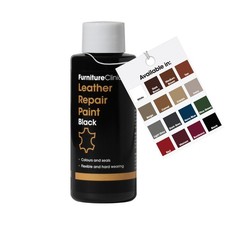 Furniture Clinic Leather Repair Paint, Color and 50 ml / 1.7 oz, Black