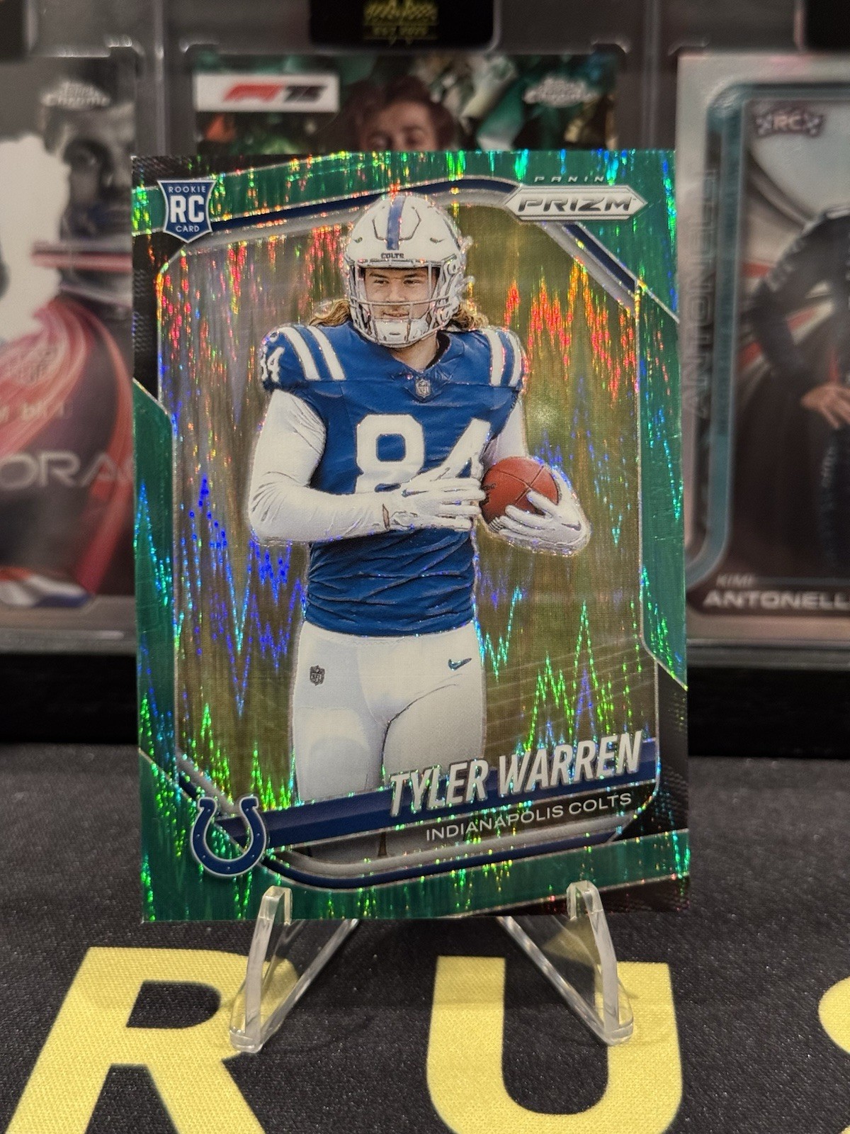 2025 Panini Prizm Tyler Warren Green Flash Prizm #339 (RC) Colts