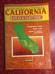 Southern & Central California Atlas & Gazetteer Maps 2nd Ed 1990 Paperback ￼