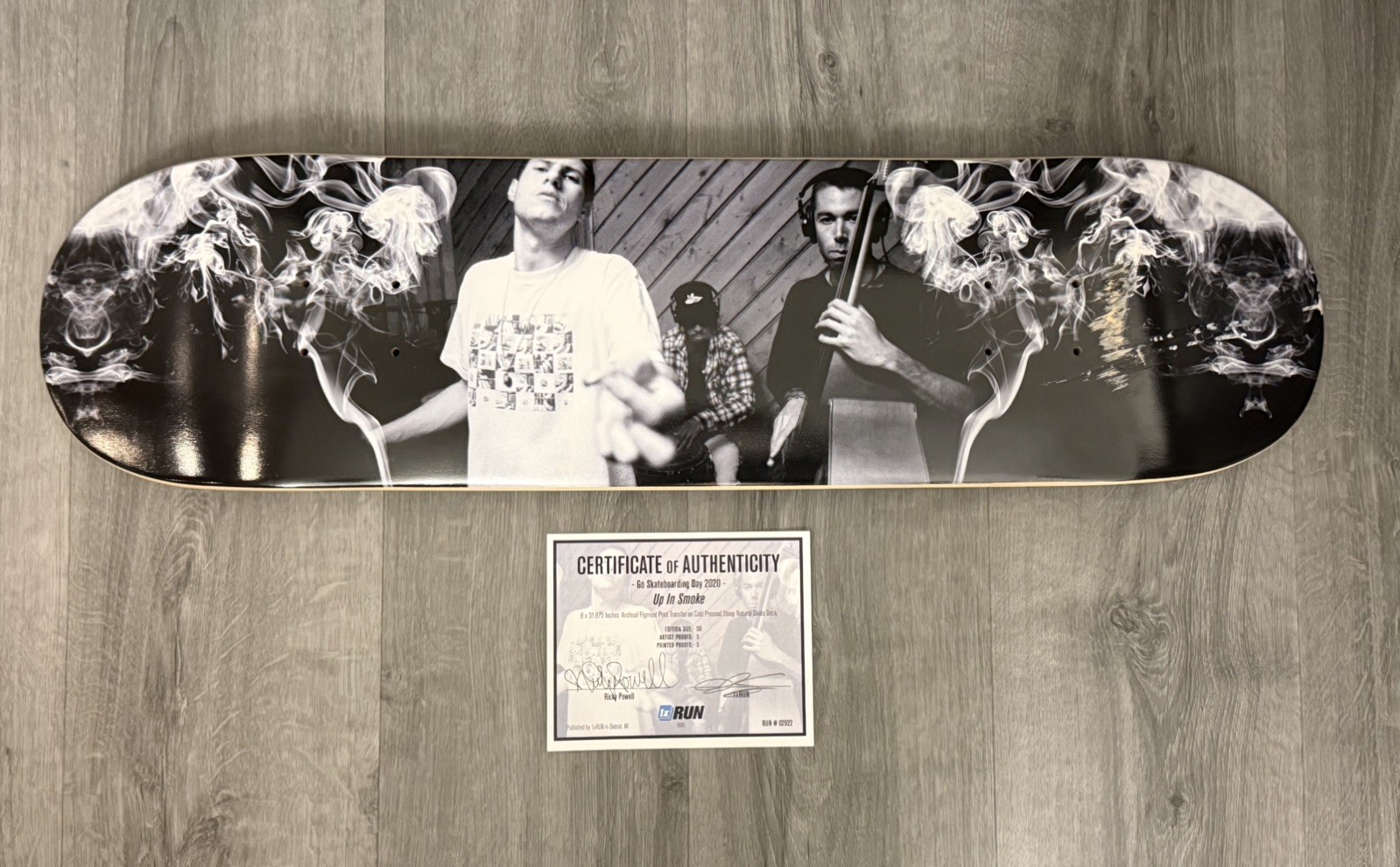 Ricky Powell Beastie Boys Skateboard (Damaged) Hand Signed Certificate ✅