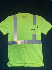 Walls Workwear Unisex Bright Yellow ANSI Level 2 Reflective T-shirt Size Medium