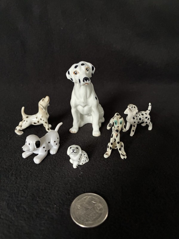 Vintage Dalmatian Figurine Lot Of 6