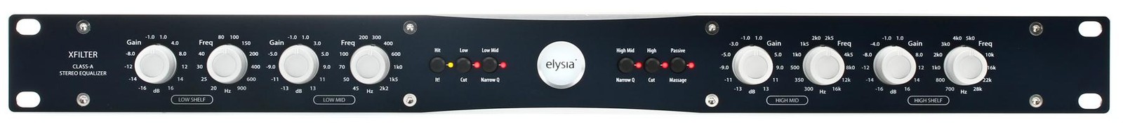 4-полосный параметрический эквалайзер elysia Xfilter Rack