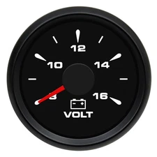 Geloo 52mm Marine Voltage Gauge 8-16 Volt Meter Gauges Boat Car Voltmeter Gau...