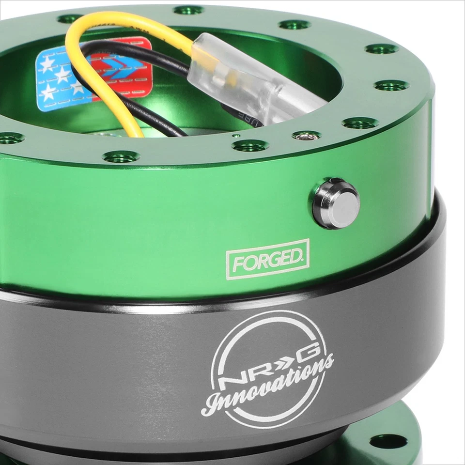NRG Innovations SRK-200GN-TI Gen 2.0 Steering Wheel Quick Release Adapter Green - Image 4 of 4